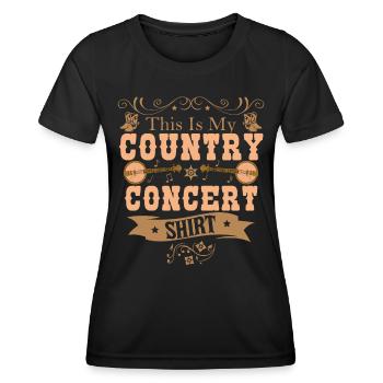 This Is My Country Concert Shirt - Women's Functional T-Shirt - black - Front - AI Model Female 172 light (172cm)