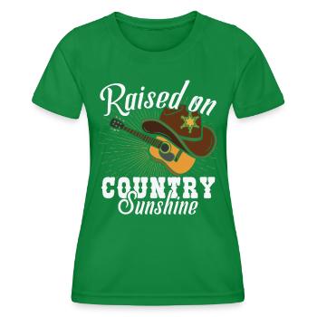 Élevé sur le soleil du pays - T-shirt sport Femme - vert - Devant - AI Model Female 172 dark (172cm)