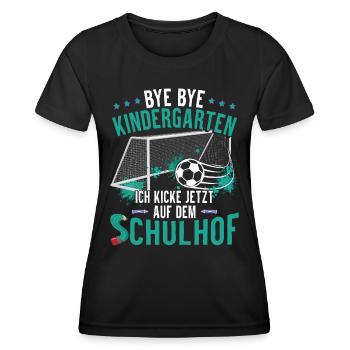 Football enrollment first graders schoolchild 2023 - Women's Functional T-Shirt - black - Front - AI Model Female 172 light (172cm)