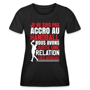 Handball Humour Amusant - T-shirt sport Femme - noir - Devant - AI Model Female 172 light (172cm)