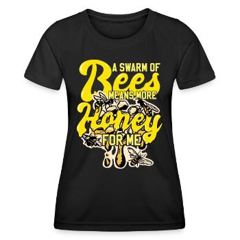 Un essaim d’abeilles Abeilles mellifères Apiculture - T-shirt sport Femme - noir - Devant - AI Model Female 172 light (172cm)