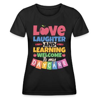 Welcome To My Daycare - Women's Functional T-Shirt - black - Front - AI Model Female 172 light (172cm)