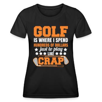 Golf Course Golfing Golfer - Women's Functional T-Shirt - black - Front - AI Model Female 172 light (172cm)