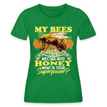 Meine Bienen verwandeln Nektar in Honig - Frauen Funktions-T-Shirt - Kelly Green - Vorne - AI Model Female 172 dark (172cm)