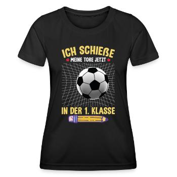 Schulkind Einschulung Geschenk - Frauen Funktions-T-Shirt - Schwarz - Vorne - AI Model Female 172 light (172cm)