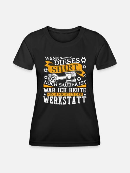 KFZ Mechaniker Werkstatt Geschenk Auto - Frauen Funktions-T-Shirt - Schwarz
