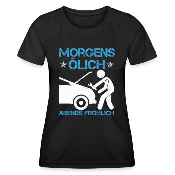 Automechaniker - Frauen Funktions-T-Shirt - Schwarz - Vorne - AI Model Female 172 light (172cm)