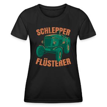 Schlepper Flüsterer - Frauen Funktions-T-Shirt - Schwarz - Vorne - AI Model Female 172 light (172cm)