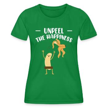 Décollez la banane Happiness - T-shirt sport Femme - vert - Devant - AI Model Female 172 dark (172cm)