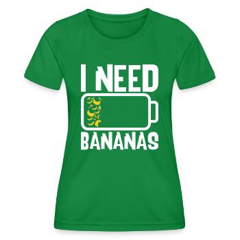 Ich brauche Bananen - Frauen Funktions-T-Shirt - Kelly Green - Vorne - AI Model Female 172 dark (172cm)
