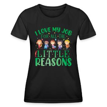 Enseignante en éducation spécialisée de la petite enfance - T-shirt sport Femme - noir - Devant - AI Model Female 172 light (172cm)
