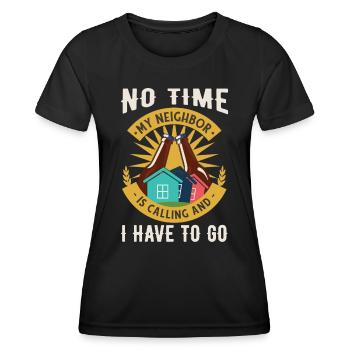 Nachbar Bier Lustig - Frauen Funktions-T-Shirt - Schwarz - Vorne - AI Model Female 172 light (172cm)