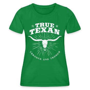 Echter Texaner - Frauen Funktions-T-Shirt - Kelly Green - Vorne - AI Model Female 172 dark (172cm)