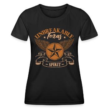 L’ texan incassable - T-shirt sport Femme - noir - Devant - AI Model Female 172 light (172cm)