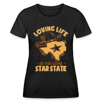 Loving Life In The Lone Star State - Women's Functional T-Shirt - black - Front - AI Model Female 172 light (172cm)