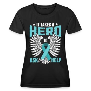 PTSD Awareness Month - Women's Functional T-Shirt - black - Front - AI Model Female 172 light (172cm)