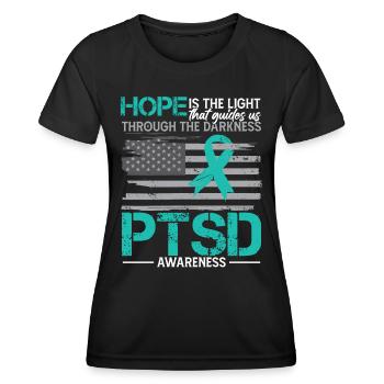 PTBS-Bewusstsein - Frauen Funktions-T-Shirt - Schwarz - Vorne - AI Model Female 172 light (172cm)