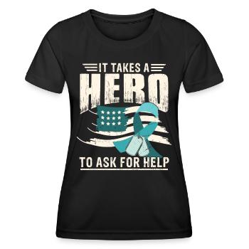 PTSD Awareness Month - Women's Functional T-Shirt - black - Front - AI Model Female 172 light (172cm)