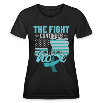 PTSD Fighter - Women's Functional T-Shirt - black - Front - AI Model Female 172 light (172cm)
