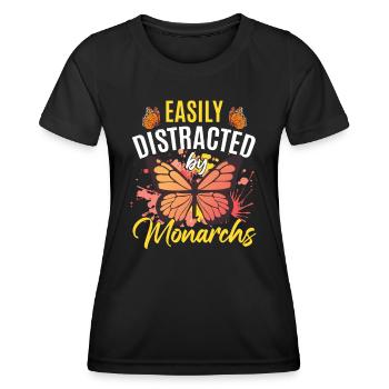 Monarch Butterfly Zitat - Frauen Funktions-T-Shirt - Schwarz - Vorne - AI Model Female 172 light (172cm)