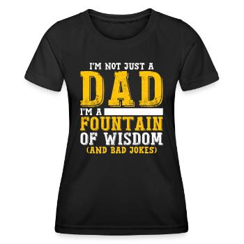 Ich bin ein Vater-Witz - Frauen Funktions-T-Shirt - Schwarz - Vorne - AI Model Female 172 light (172cm)
