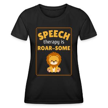 Speech Therapy SLP Lion Speech Language Pathology - Women's Functional T-Shirt - black - Front - AI Model Female 172 light (172cm)