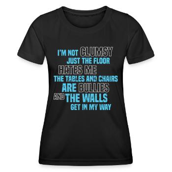 Men Clumsy People - Women's Functional T-Shirt - black - Front - AI Model Female 172 light (172cm)