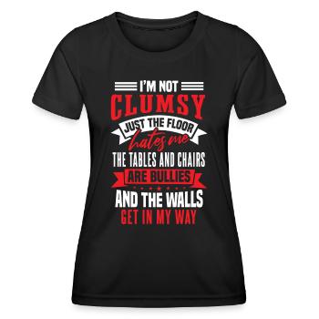 Tollpatschige Leute Lustig - Frauen Funktions-T-Shirt - Schwarz - Vorne - AI Model Female 172 light (172cm)