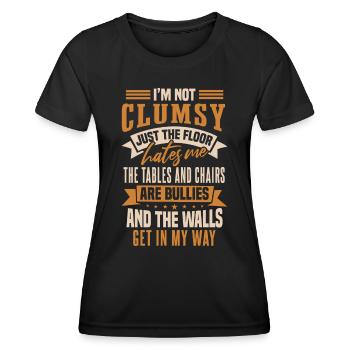 Sarcasme drôle Citations Gag - T-shirt sport Femme - noir - Devant - AI Model Female 172 light (172cm)