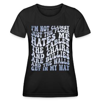 Humorvoll, tollpatschig, lustig, humorvoll - Frauen Funktions-T-Shirt - Schwarz - Vorne - AI Model Female 172 light (172cm)