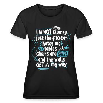 Sarcastique maladroit Ironique - T-shirt sport Femme - noir - Devant - AI Model Female 172 light (172cm)