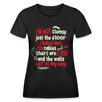 Tollpatschige Leute, die sagen - Frauen Funktions-T-Shirt - Schwarz - Vorne - AI Model Female 172 light (172cm)