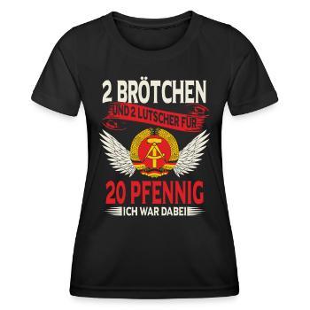 DDR Osten Ostblock Sachsen - Frauen Funktions-T-Shirt - Schwarz - Vorne - AI Model Female 172 light (172cm)