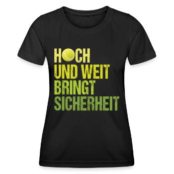 Tennis Taktik Tennisspieler - Frauen Funktions-T-Shirt - Schwarz - Vorne - AI Model Female 172 light (172cm)