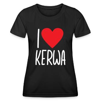 i love Kerwa Kirchweih Volksfest Kirmes Rummel - Frauen Funktions-T-Shirt - Schwarz - Vorne - AI Model Female 172 light (172cm)