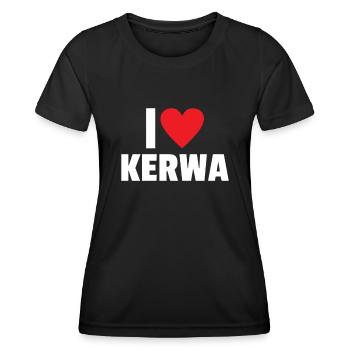 i love Kerwa Kirchweih Volksfest Kirmes Rummel - Frauen Funktions-T-Shirt - Schwarz - Vorne - AI Model Female 172 light (172cm)