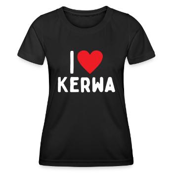 i love Kerwa Kirchweih Volksfest Kirmes Rummel - Frauen Funktions-T-Shirt - Schwarz - Vorne - AI Model Female 172 light (172cm)