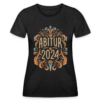 Abitur 2024 Abi Studium Abschlussklasse - Frauen Funktions-T-Shirt - Schwarz - Vorne - AI Model Female 172 light (172cm)