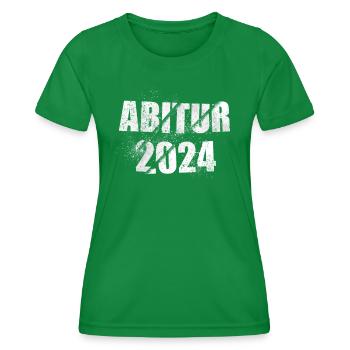 Abitur 2024 Abi Studium Abschlussklasse - Frauen Funktions-T-Shirt - Kelly Green - Vorne - AI Model Female 172 dark (172cm)