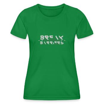 Barrieren durchbrechen: Bahnen Sie sich Ihren Weg - Frauen Funktions-T-Shirt - Kelly Green - Vorne - AI Model Female 172 dark (172cm)