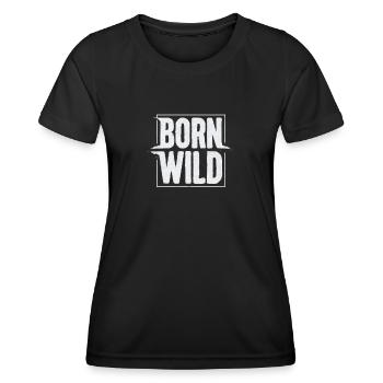 Né sauvage - T-shirt sport Femme - noir - Devant - AI Model Female 172 light (172cm)