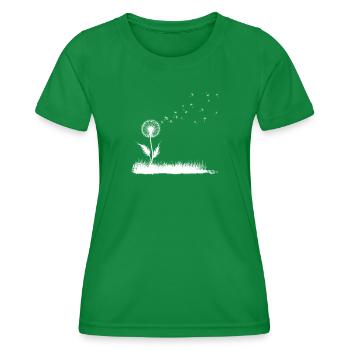 Souhaits de pissenlit dans le vent - T-shirt sport Femme - vert - Devant - AI Model Female 172 dark (172cm)