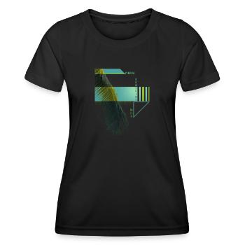 Paradis Soleil Sérénité Palmier - T-shirt sport Femme - noir - Devant - AI Model Female 172 light (172cm)
