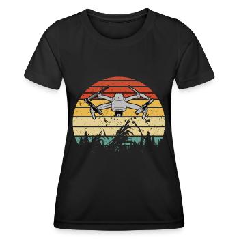 Drohnen Pilot Drohne Whoop Copter FPV Pilot Drone - T-shirt sport Femme - noir - Devant - AI Model Female 172 light (172cm)