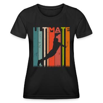 Ultimate Frisbee Frolf Disc Golf Flying Disc Sport - T-shirt sport Femme - noir - Devant - AI Model Female 172 light (172cm)
