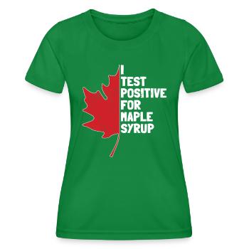 Sirop d’érable Maple Tree Sap Tapping Sugaring Tapper - T-shirt sport Femme - vert - Devant - AI Model Female 172 dark (172cm)