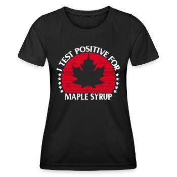 Sirop d’érable Maple Tree Sap Tapping Sugaring Tapper - T-shirt sport Femme - noir - Devant - AI Model Female 172 light (172cm)