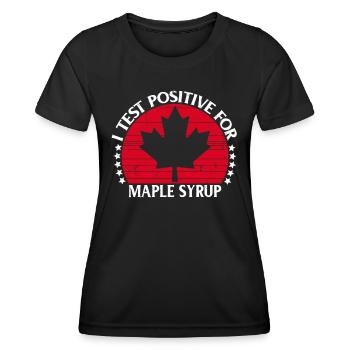 Sirop d’érable Maple Tree Sap Tapping Sugaring Tapper - T-shirt sport Femme - noir - Devant - AI Model Female 172 light (172cm)