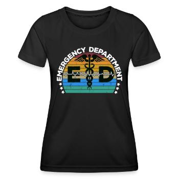 Krankenschwestern in der Notaufnahme Notaufnahme Krankenschwester Praktiker - Frauen Funktions-T-Shirt - Schwarz - Vorne - AI Model Female 172 light (172cm)