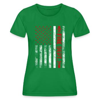 Feuerwehr Feuerwehr Feuerwehr Feuerwehr Brandbekämpfung - Frauen Funktions-T-Shirt - Kelly Green - Vorne - AI Model Female 172 dark (172cm)